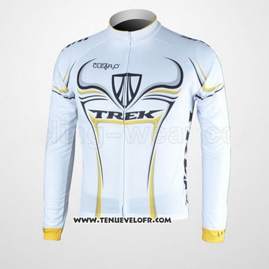 2009 Maillot Ciclismo Trek Noir et Blanc Manches Longues et Cuissard